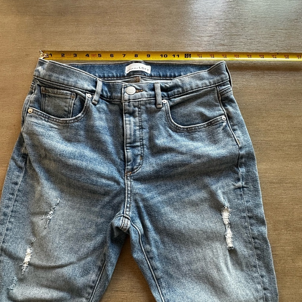 Ann Taylor LOFT women’s  Distressed slim pockets Blue Skinny Jeans 30/10 - Picture 4 of 5